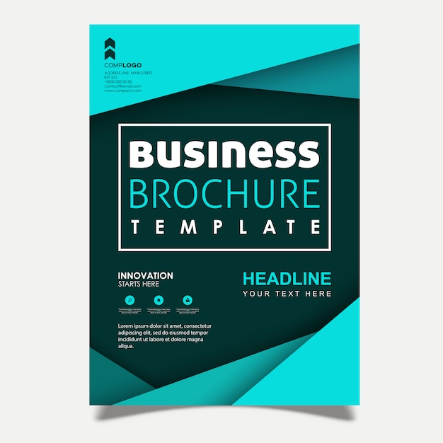 Vector Templates: Colorful Business Brochure Design