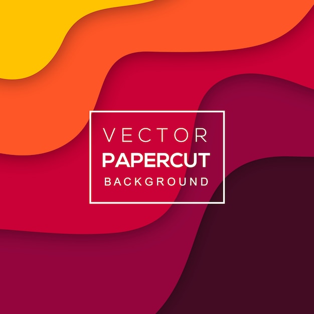 Colorful Vector Papercut Background