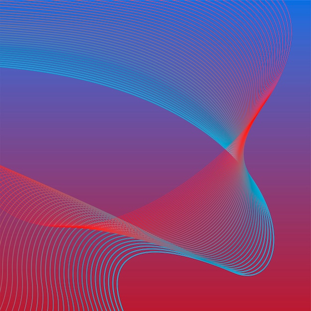 Free vector colorful vibrant 3d wave graphic