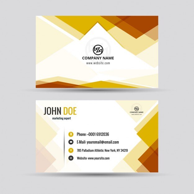 Colorful visiting card