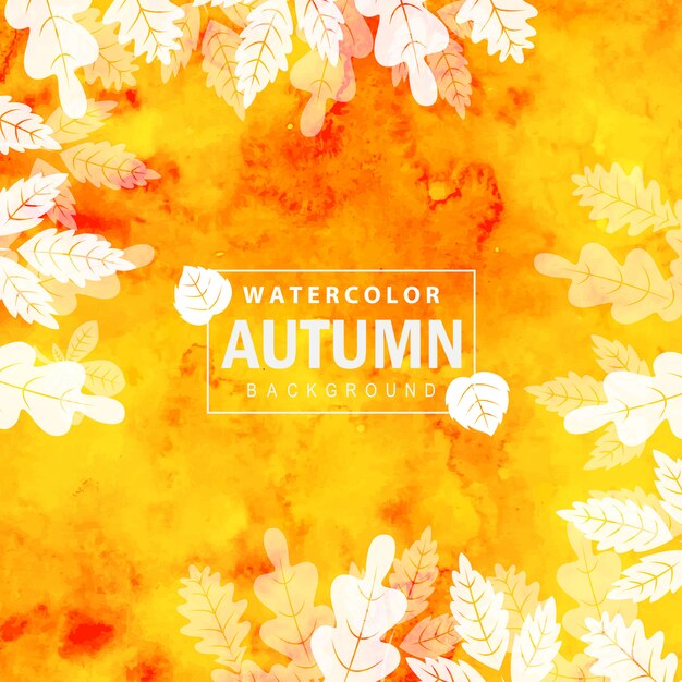 Colorful Watercolor Autumn Background