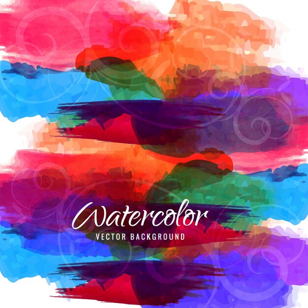 Colorful watercolor background design