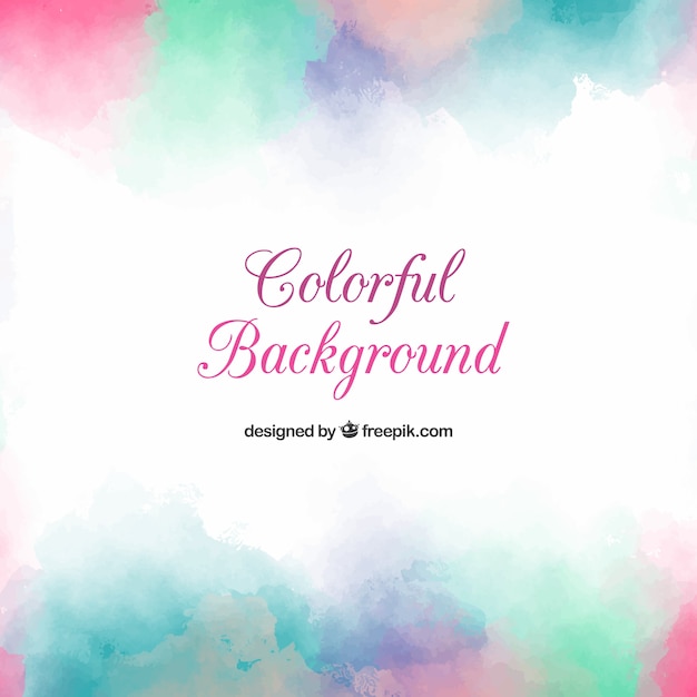 Free vector colorful watercolor background with abstract style