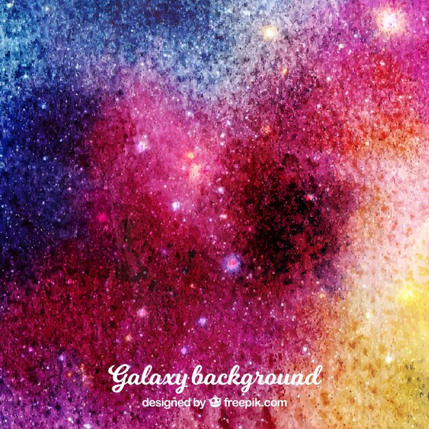 Colorful watercolor background with stars