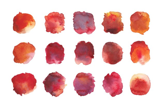 Colorful watercolor Brush Set Collection
