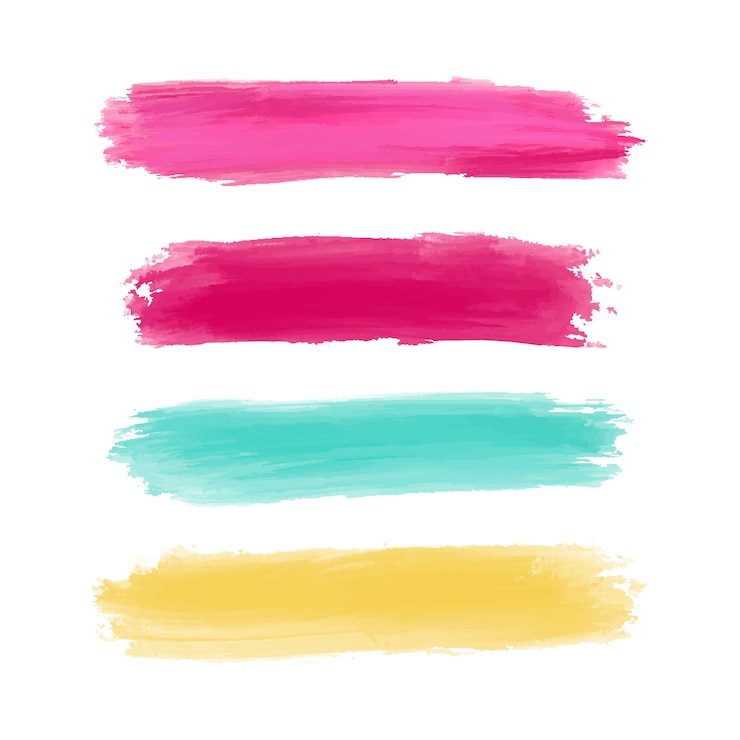 Free Vector colorful watercolor brush strokes