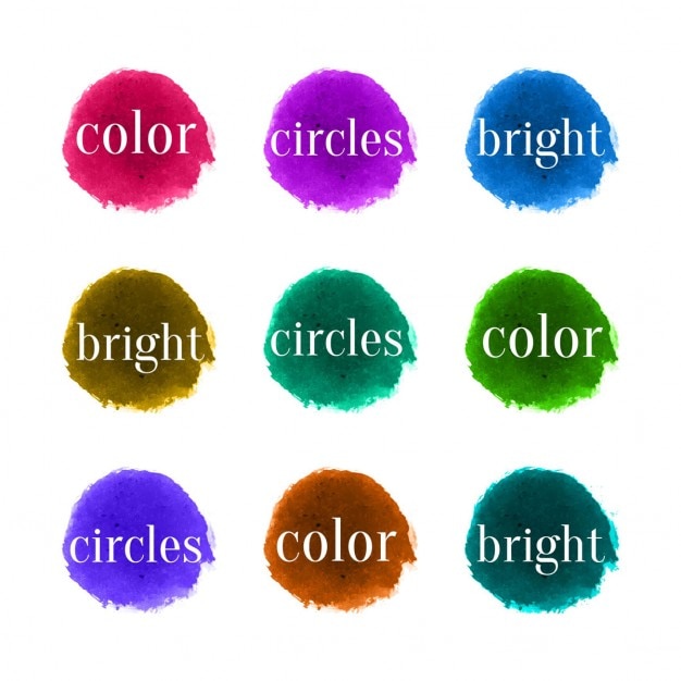 Free vector colorful watercolor circles