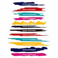 Free vector colorful watercolor design set