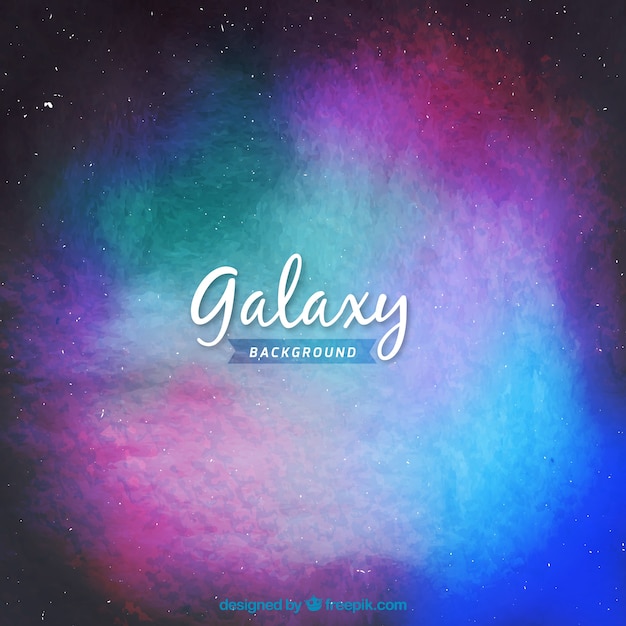 Colorful watercolor galaxy background