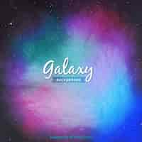 Free vector colorful watercolor galaxy background