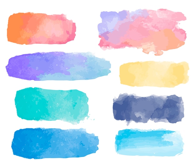 Free vector colorful watercolor patch background vector