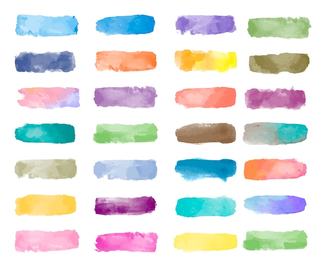 Free vector colorful watercolor patch background vector