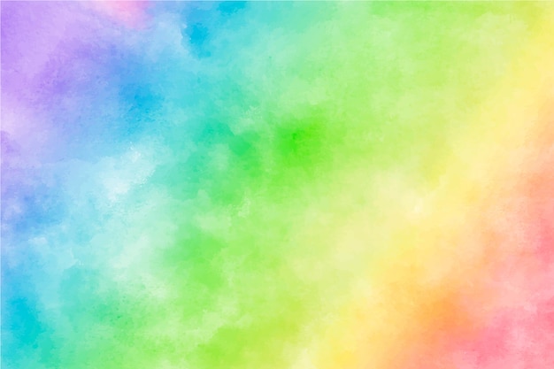 カラフルな水彩虹の背景