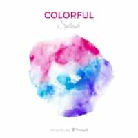 Free vector colorful watercolor splash background