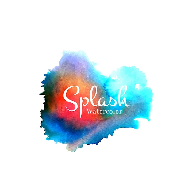 Free vector colorful watercolor splash decorative design