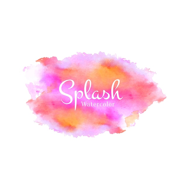 Colorful watercolor splash decorative design