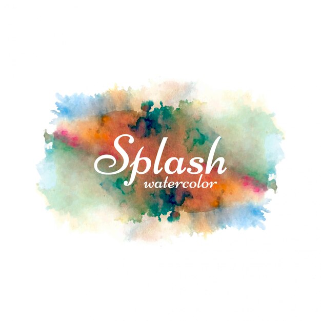 Colorful watercolor splash design vector