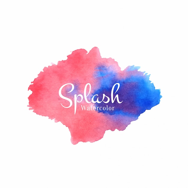 Free vector colorful watercolor splash design