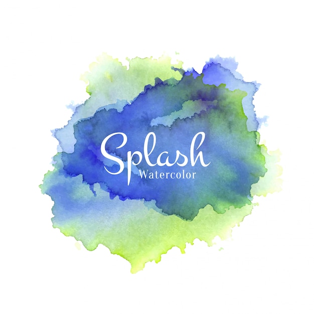 Colorful watercolor splash hand drawn