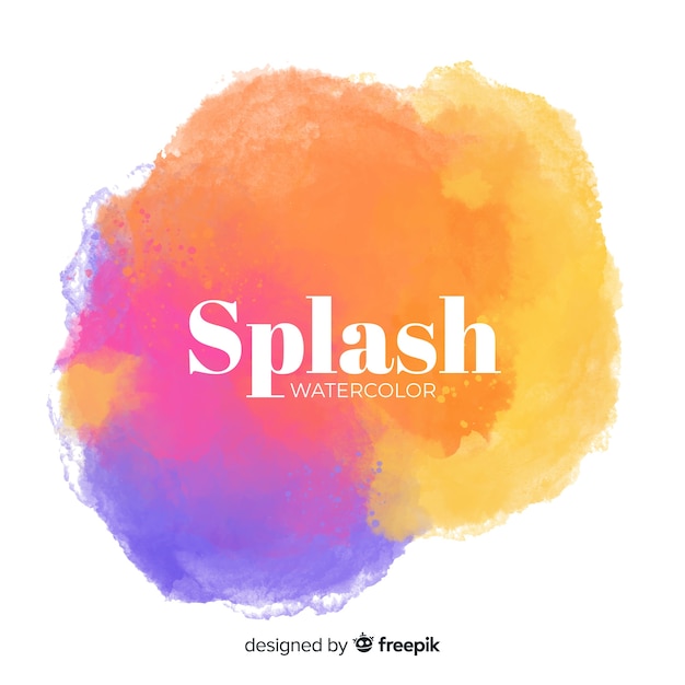 Colorful watercolor splash