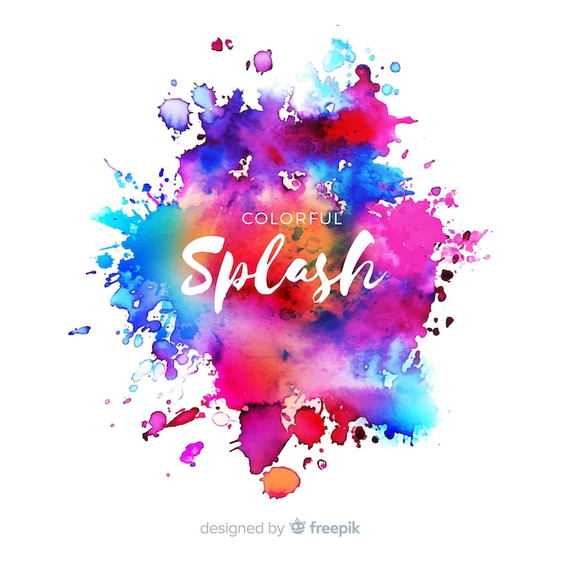 Colorful watercolor splash