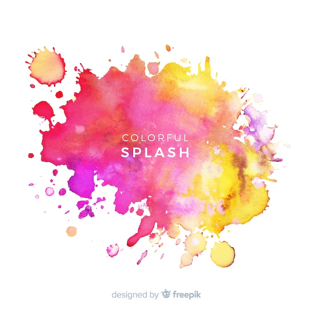 Colorful watercolor splash