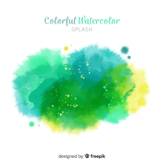 Colorful watercolor splash