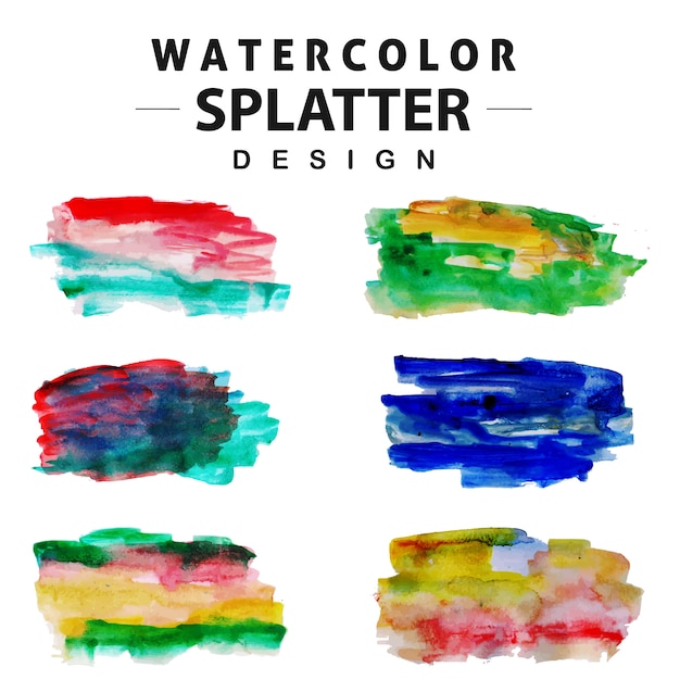 Colorful Watercolor Splatter Collection