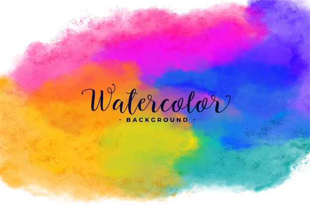 Colorful watercolor stain abstract background