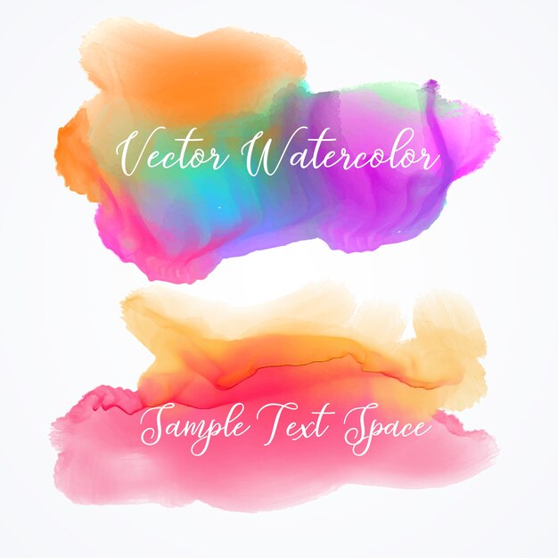 Free vector colorful watercolor stain background