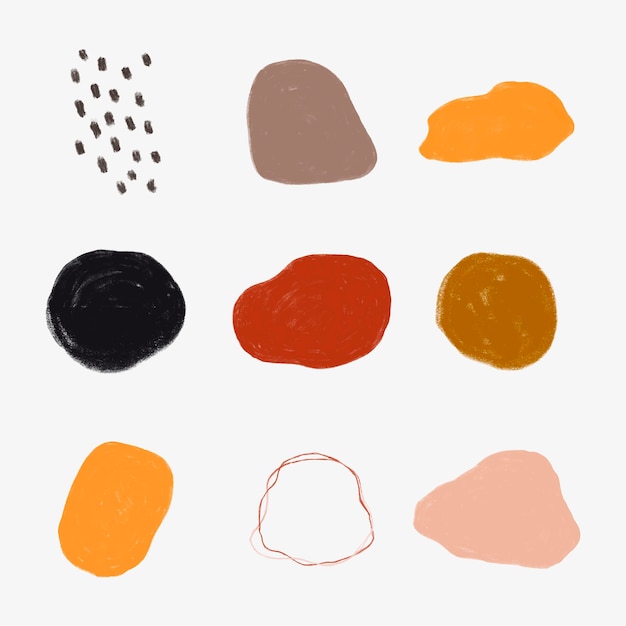 Бесплатное векторное изображение Набор красочных акварельных пятен