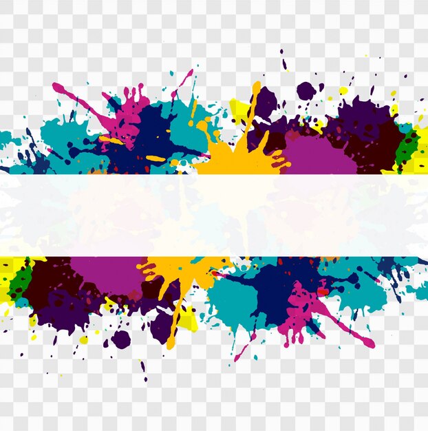 Colorful watercolor stain divided background