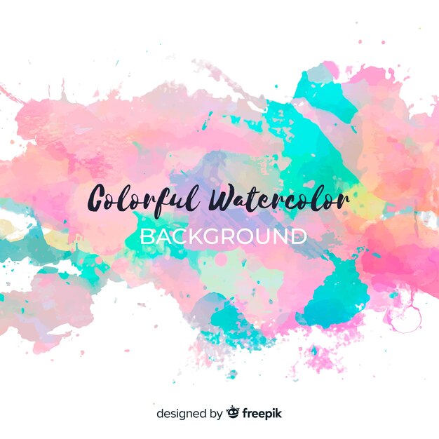 Colorful watercolor stains background