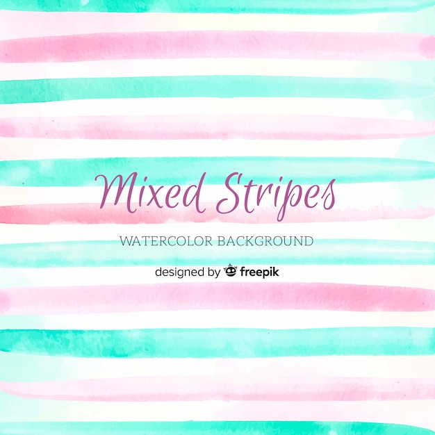 Colorful watercolor stripe background