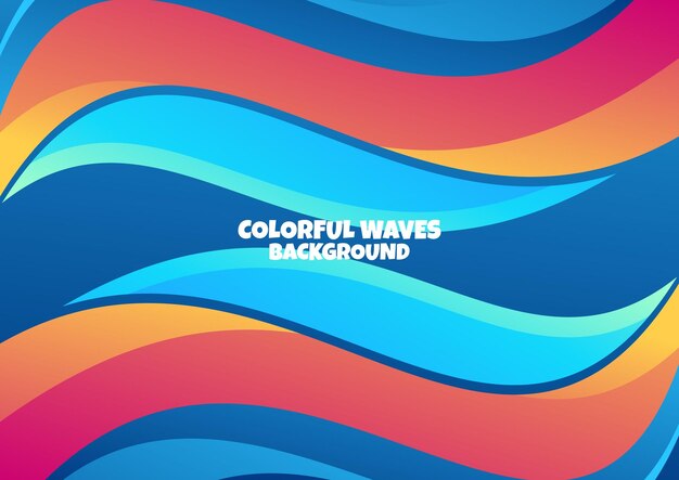 colorful wave background brochure business