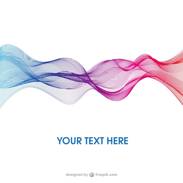 Бесплатное векторное изображение Красочный фон волна
