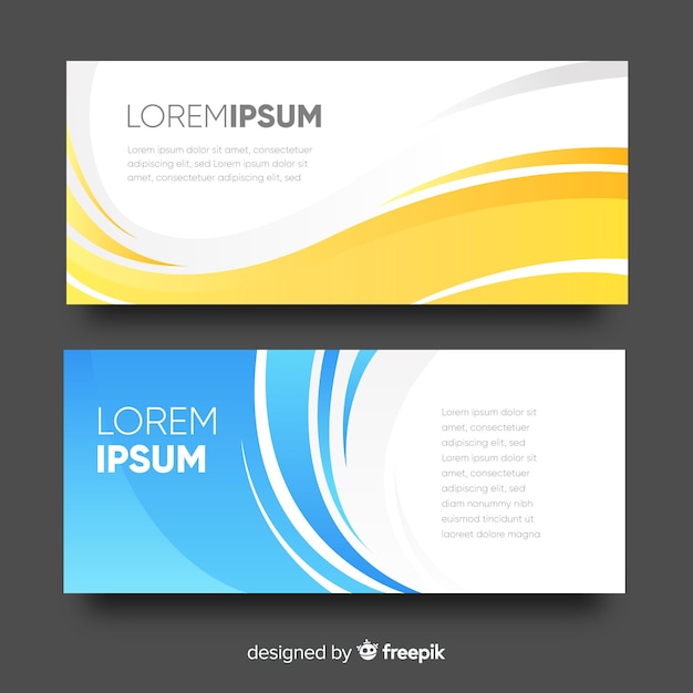 Free Vector colorful wave banner template