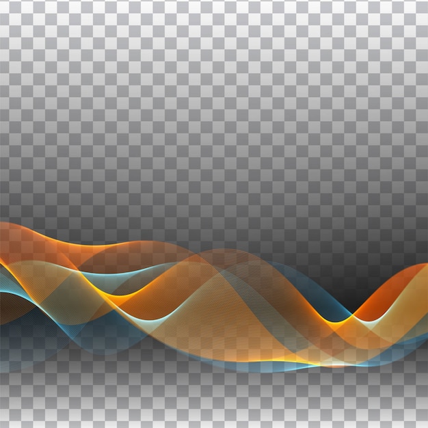 Free vector colorful wave elegant transparent