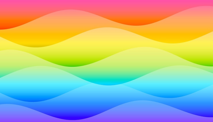 Free Vector colorful wave style rainbow colors vibrant abstract background