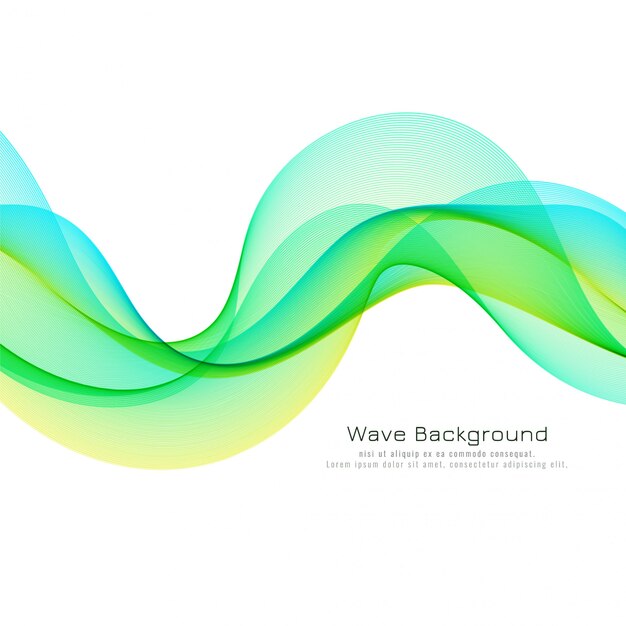 Colorful wave stylish background