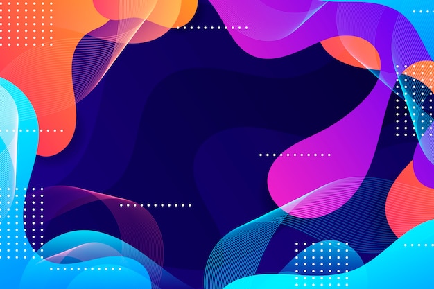 Free vector colorful wavy abstract wallpaper
