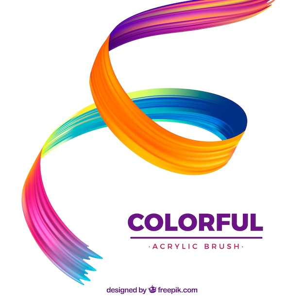 Colorful wavy acrylic background