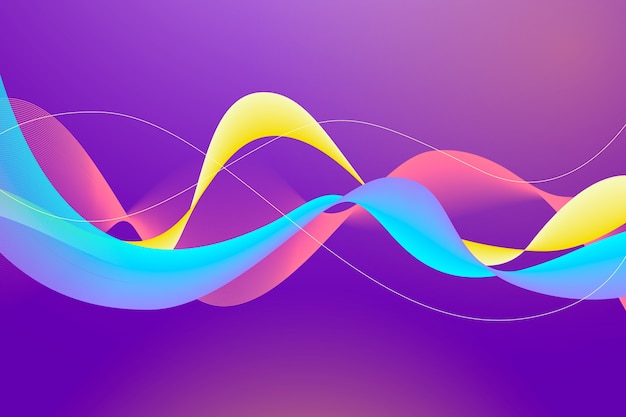 Colorful wavy background