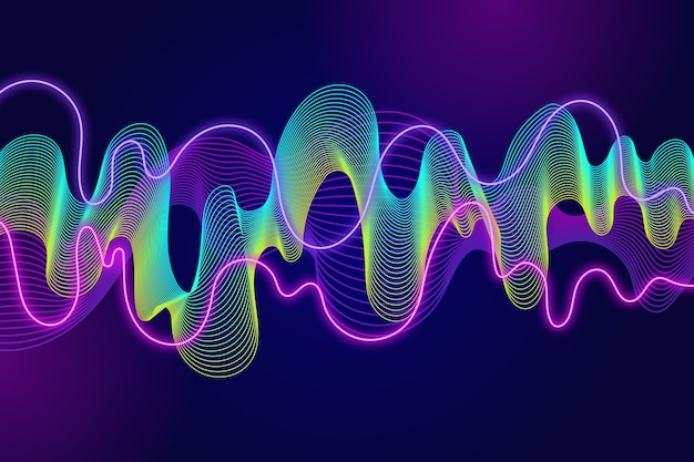 Free vector colorful wavy background