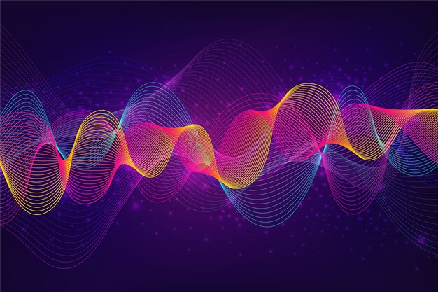 Colorful wavy background