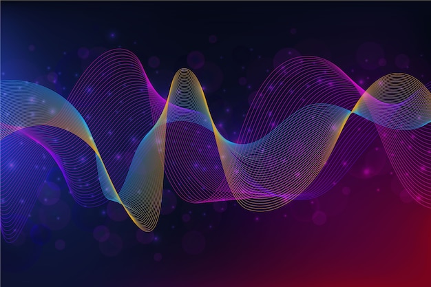 Colorful wavy background