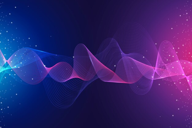 Colorful wavy background