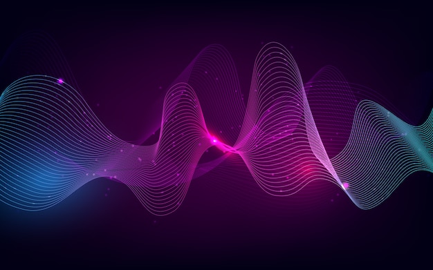 Colorful wavy background