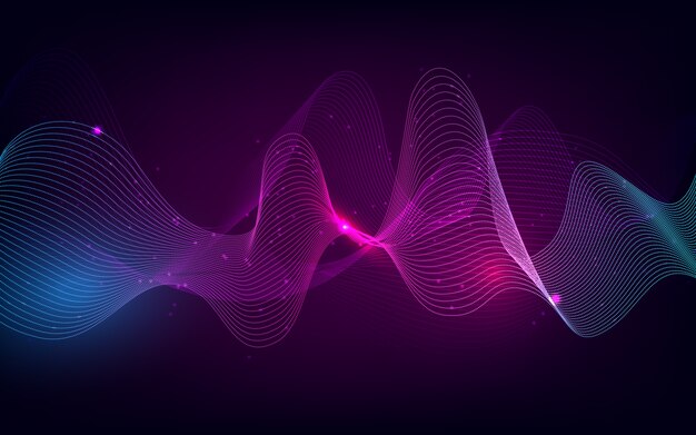 Colorful wavy background
