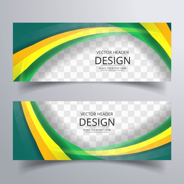 Banner ondulate colorati